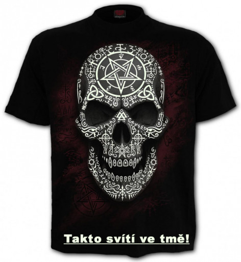 Unisex Tričko Spiral GOTHIC RUNES - GLOW IN THE DARK DT289698   