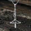 Přívěsek chirurgická ocel Obrácený kříž Antichrist  
