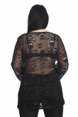 Dámský gothic TOP Black BFF NET  