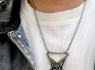 Přívěsek chirurgická ocel Baphomet Horned Krampus Pentagram BRONZE  