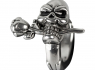 Náušnice chirurgická ocel Lebky - Skull with rose  