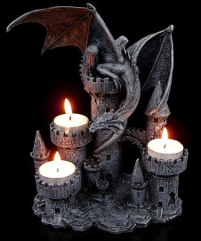 Svícen s drakem Black dragon Tea light holder