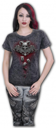 Dámské tričko s lebkou DEATH TAROT ACID TR478164  
