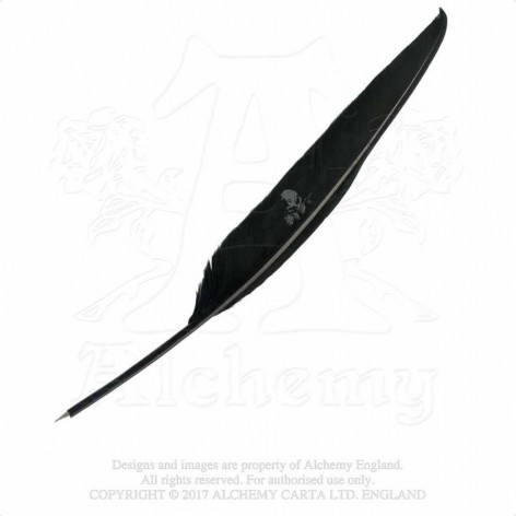 Propiska Alchemy Gothic - The Alchemist's Black Feather Quill Pen  