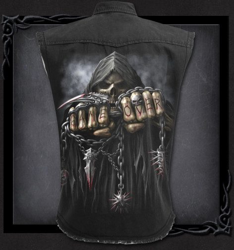 Košile bez rukávů/Vesta Spiral Zuřivé pěsti GAME OVER XXXXL TR260882  
