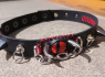 Obojek/choker s hroty RED EVIL EYE  