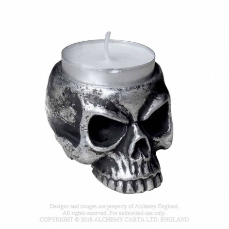 Svícen Alchemy Gothic - Lebka Skull  