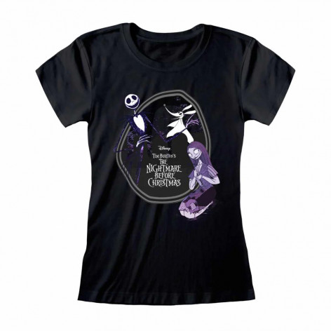 Dámské tričko THE NIGHTMARE BEFORE CHRISTMAS - PURPLE JACK SALLY GROUP  