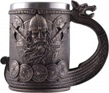 Půllitr korbel VIKING Bronze Drakkar (500ml)