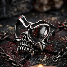 OCELOVÝ PRSTEN LEBKA Skull Mask