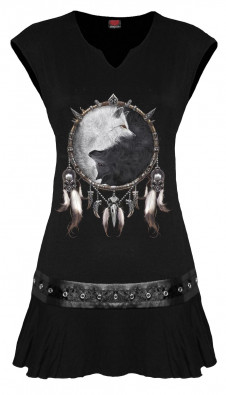 Dámské TRIČKO S VLKEM WOLF CHI TR393255