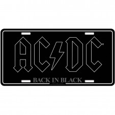 Značka na auto SPZ - AC/DC - Back In Black
