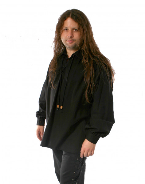 Košile Gothic pirat BLACK BAR5330B  