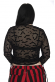 Dámský gothic TOP s netopýrem Black GROOVE  