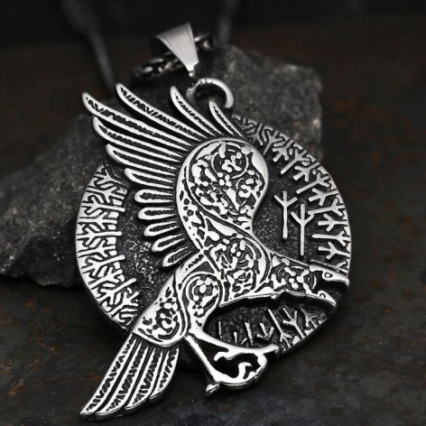 Přívěsek chirurgická ocel VIKING Nordic Raven  