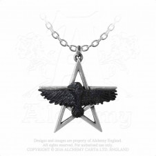 Přívěsek Alchemy Gothic - Havran pentagram Ghost-seer