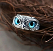 OCELOVÝ PRSTEN SOVA Blue eyes  