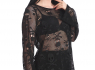 Dámský gothic TOP Black BFF NET  