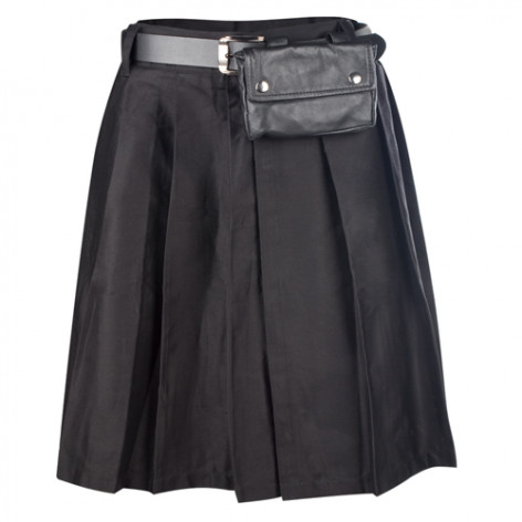 KILT PÁNSKÝ BLACK PISTOL Kilt Cotton/Leather black  