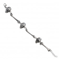 Náramek lebka z chirurgické oceli Skulls ´n´ Bones