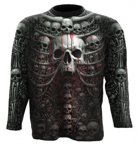 Tričko dlouhý rukáv Spiral Sbírka lebek Death Ribs WR156704 - VĚTŠÍ ROZMĚRY!!!  