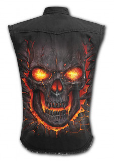 Košile bez rukávů/Vesta Spiral SKULL LAVA XXXXL