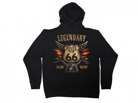 Motorkářská MIKINA se zipem ROUTE 66 ZIP  