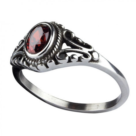 Prsten chirurgická ocel Ornament Red  