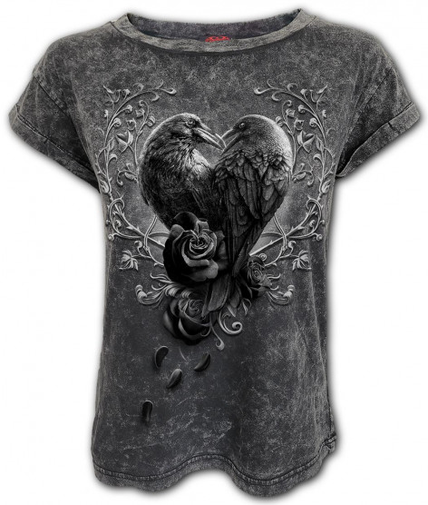 Dámské tričko s havranem RAVEN HEART ACID DT263164 XXXXL  