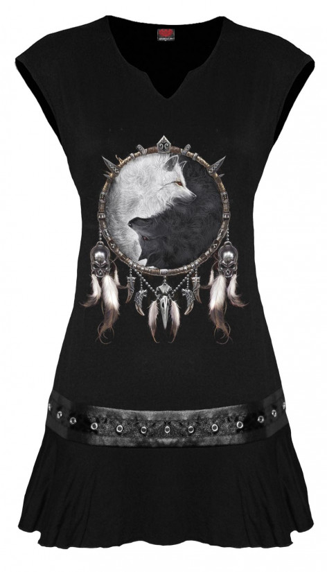 Dámské TRIČKO S VLKEM WOLF CHI TR393255  