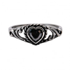 Prsten chirurgická ocel Black Heart