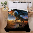 Huňatá Deka/přehoz s vlkem Winter Guardians  