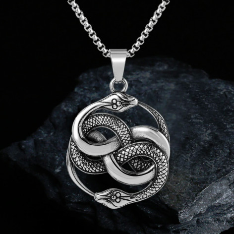 Přívěsek chirurgická ocel VIKING HAD Double Ouroboros Snake  