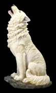 Velká soška vlk Sitting Ghost Wolf howls to the moon  