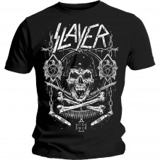 Tričko pánské Slayer - Skull & Bones - ROCK OFF - SLAYTEE36MB