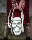 Kabelka taška KILLSTAR - Grave Digger Skull WHITE K-BAG-F-2938-WH  