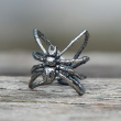 OCELOVÝ PRSTEN PAVOUK VINTAGE SPIDER  