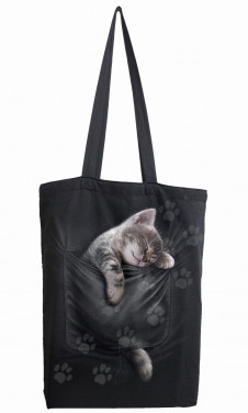 Plátěná taška Tote bag Spiral Kočka POCKET KITTEN