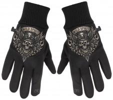 Rukavice lebka BIKER WILD SPIRIT SKULL
