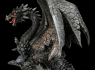 Soška drak Black dragon with copper scales  