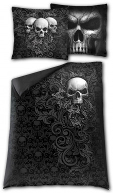 Povlečení DVOJLŮŽKO - Spiral LEBKA - SKULL SCROLL