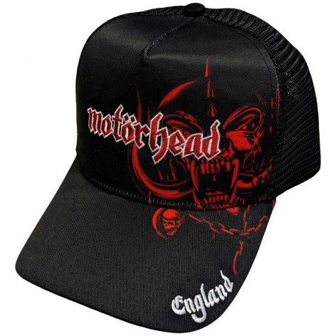 Kšiltovka/čepice Motörhead - ENGLAND RED – Rock Off MHEADCAP03B   
