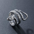 OCELOVÝ PRSTEN HAD COILED SNAKE  