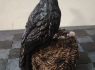 Soška Havran Black raven with skulls  