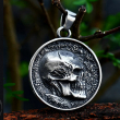 Přívěsek chirurgická ocel lebka ROUND SKULL  