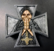 Krabička na cetky - šperkovnice IRON CROSS SKULL