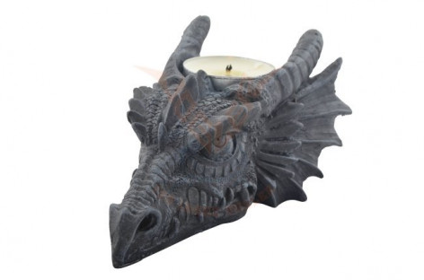 Svícen Drak Tealightholder dragon head  