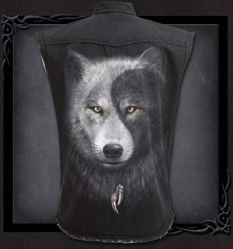 Košile bez rukávů/Vesta Spiral Tvář vlka WOLF CHI XXXXL TR393882  