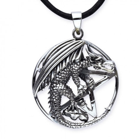 Přívěsek chirurgická ocel Drak Dragon Pentagram  