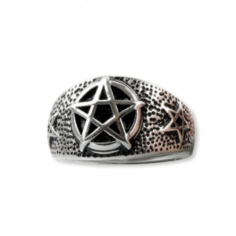 Prsten chirurgická ocel PENTAGRAM SILVER ECHT-SR1601  